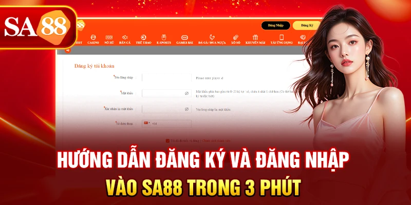 Hướng dẫn đăng ký và đăng nhập vào SA88 trong 3 phút